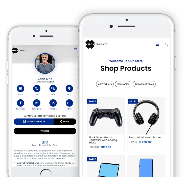 xpro template system two screens mockup screens banner